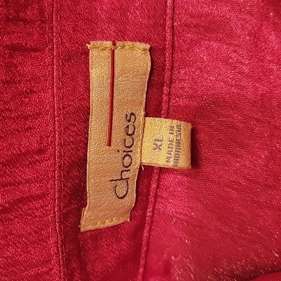 Vtg CHOICES 1990s Pink Metallic Irridescent Open Front Blazer Size XL - Picture 6 of 7